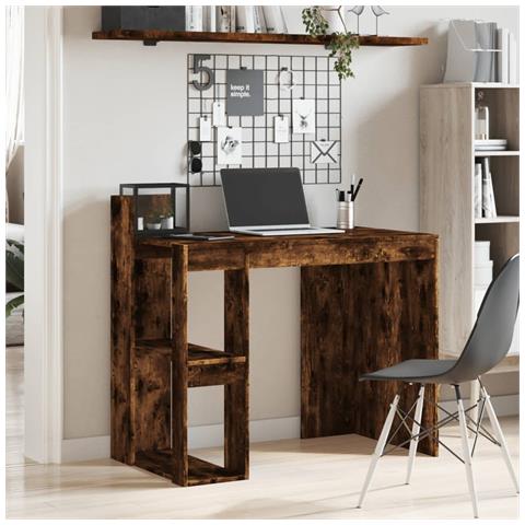 Lusso Casadino -  Scrivania Ufficio Rovere Fumo 103,5x56,5x94cm Legno Multistrato - Foto 2