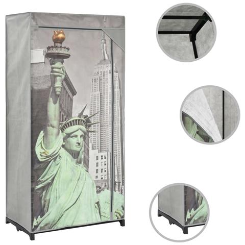 Lusso Casadino -  Armadio New York 75x45x160 Cm In Tessuto - Foto 1