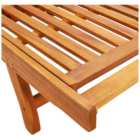 Lusso Casadino -  Lettini Prendisole 2 Pz Con Cuscini In Legno Massello Di Acacia - Foto 8