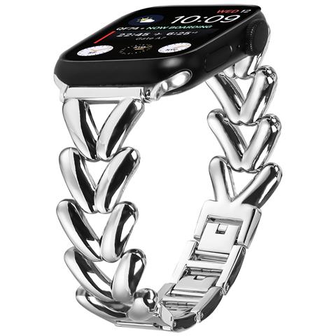 Cinturino Per Apple Watch 10/ultra 2, 38/40/41 Mm - Acciaio Inossidabile Intrecciato Sottile Silver - Foto 1