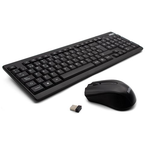 NXKMWE0001 tastiera Mouse incluso Universale RF Wireless QWERTY Spagnolo Nero - Foto 9