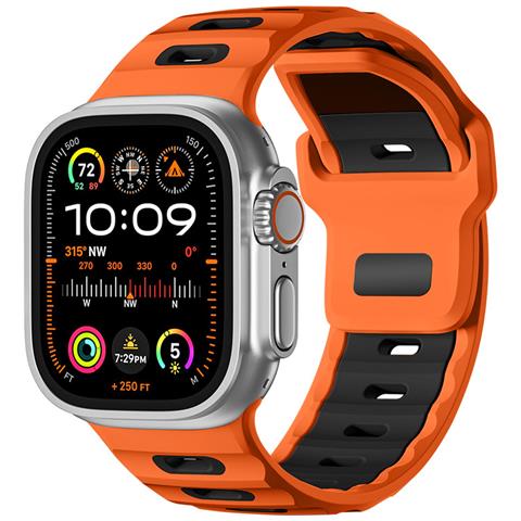 Elegante Cinturino In Silicone Per Apple Watch Serie 1-10 Orange - Foto 1