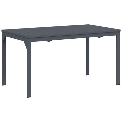 Tavolo da Giardino Grigio Scuro Alluminio Grande - Foto 1