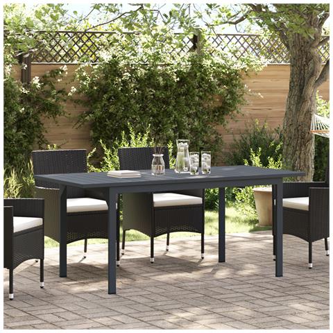 Tavolo da Giardino Grigio Scuro Alluminio Grande - Foto 2