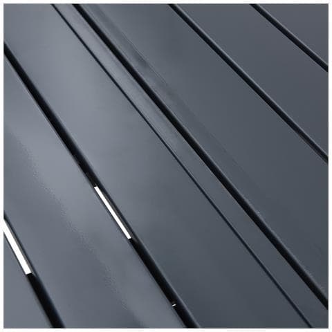 Tavolo da Giardino Grigio Scuro Alluminio Grande - Foto 9