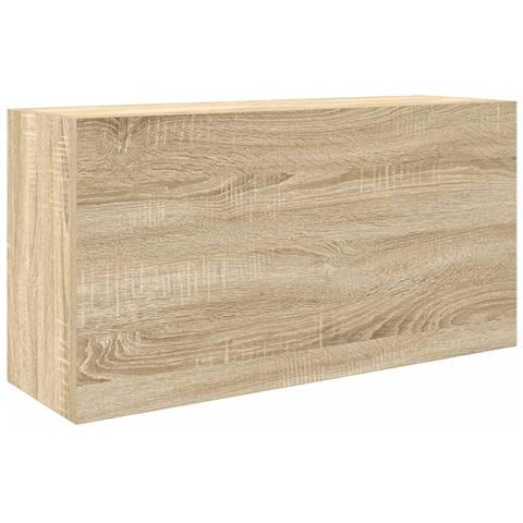 Mobile da Bagno a Parete Rovere Sonoma 80x25x40 cm Truciolato - Foto 1