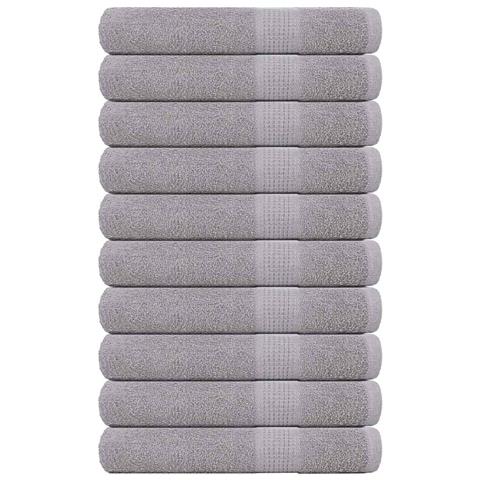 Asciugamani 10 pz Grigio 100x200 cm 360 g/m² 100% Cotone - Foto 1