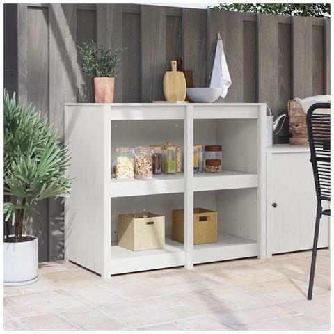 Mobile da cucina con lo scaffale Bianco caldo 106 x 55 x 92 cm - Foto 2