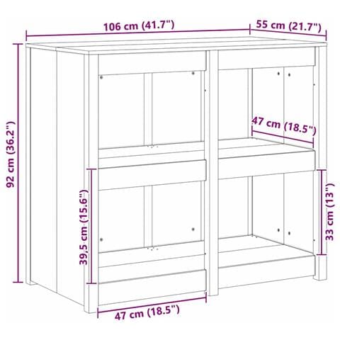 Mobile da cucina con lo scaffale Bianco caldo 106 x 55 x 92 cm - Foto 9
