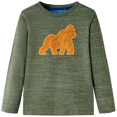 Maglietta per Bambini Maniche Lunghe Cachi Mélange 140 - Foto 1