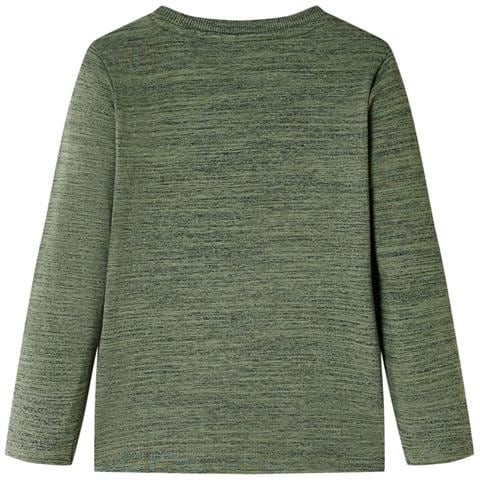 Maglietta per Bambini Maniche Lunghe Cachi Mélange 140 - Foto 2