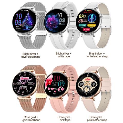 Smartwatch Oro Rosa Con Cinturino In Pelle Rosa - Monitoraggio Avanzato Della Salute - Foto 7