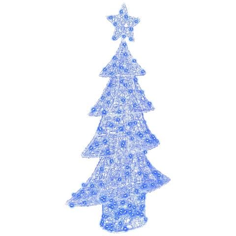 Albero di Natale con 160 LED Blu 150 cm Acrilico - Foto 1