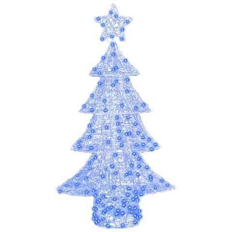 Albero di Natale con 160 LED Blu 150 cm Acrilico - Foto 2