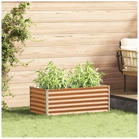 Letto rialzato da giardino 98 x 50 x 36 cm Acciaio zincato - Foto 2