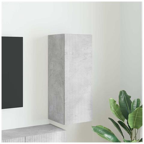 Mobile TV da parete Calcestruzzo 30 x 31 x 80 cm - Foto 2