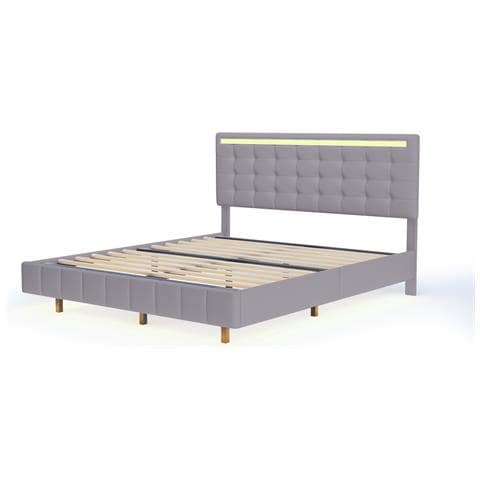 Letto Con Illuminazione Led E Design A Piedi Nascosti - Foto 2