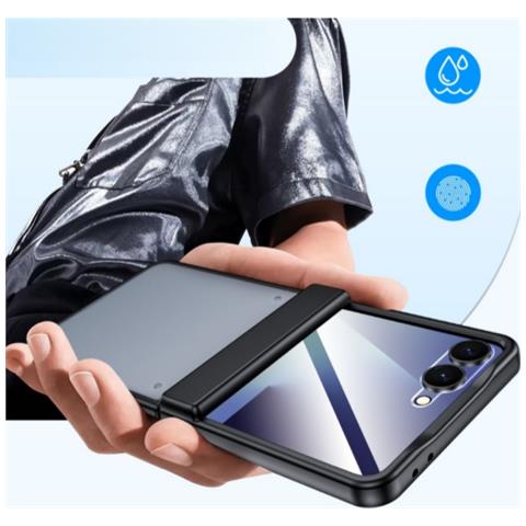 Custodia Protettiva In Pc Compatibile Con Samsung Galaxy Z Flip7 - Copertura Completa, Sottile E Anti-impronta Black - Foto 2