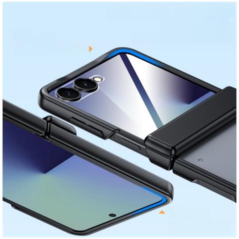 Custodia Protettiva In Pc Compatibile Con Samsung Galaxy Z Flip7 - Copertura Completa, Sottile E Anti-impronta Black - Foto 3