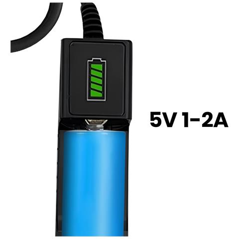 Caricatore Universale Per Batterie Cilindriche Usb 2a Con Indicatore 4,2v - Foto 2