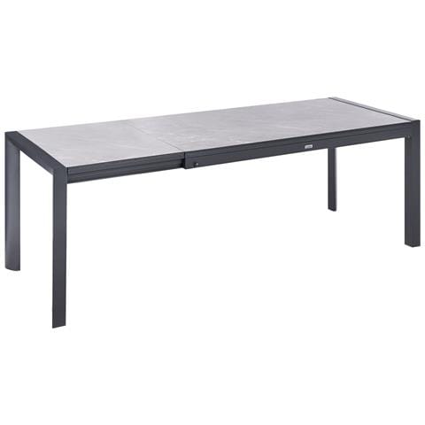 Tavolo Da Pranzo Allungabile Da Giardino Binasco 160/220 Cm 90 Cm Effetto Pietra Grigio - Foto 2