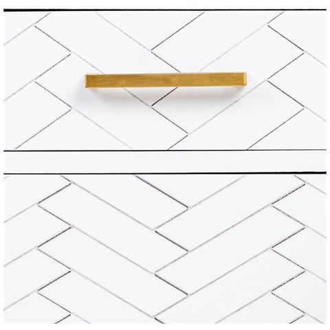 Tavolino In Legno E Metallo Con 1 Cassetto E 1 Anta 42x36,5x71h Cm - Foto 8