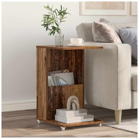 Tavolo laterale Legno vecchio 40 x 35 x 60 cm Legno multistrato - Foto 2