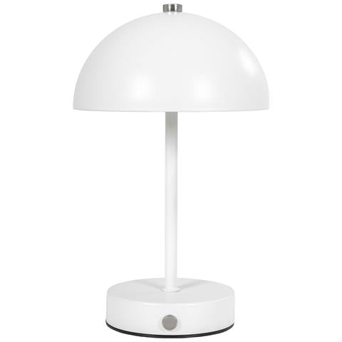 Lampada Da Tavolo Ricaricabile Holt In Metallo Bianco 15x25 Cm - Foto 1