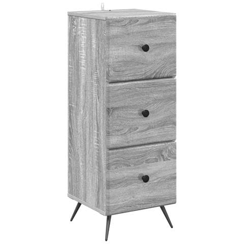 Mobile con Cassetti Grigio Sonoma 33 x 34,5 x 90 cm - Foto 1