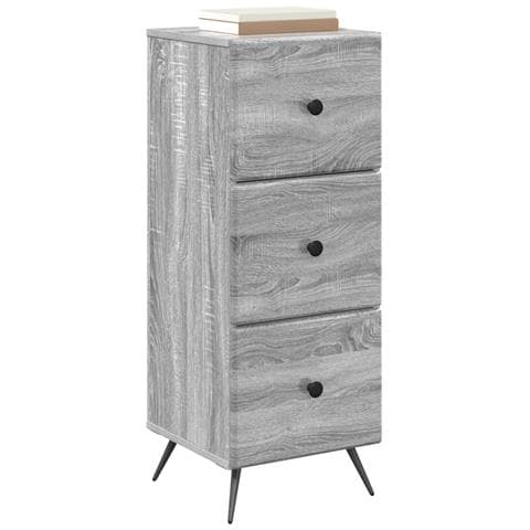 Mobile con Cassetti Grigio Sonoma 33 x 34,5 x 90 cm - Foto 2