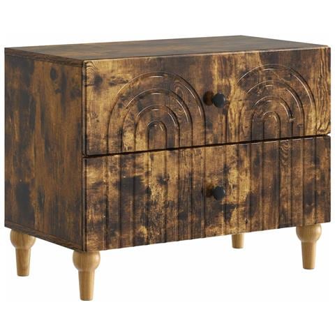 Armadio da Notte con cassetto Rovere Fumo 62 x 34,5 x 48 cm - Foto 1