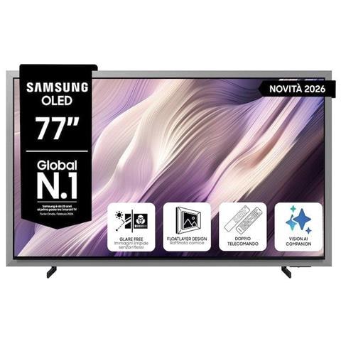OLED AI TV 77" QE77S99HATXZT 4K, Processore NQ4 AI Gen3, 4K AI Upscaling Pro, Glare Free, OLED HDR Pro, Motion Xcelerator 165Hz, Dolby Atmos & OTS+, FloatLayer Design, Vision AI Smart TV, 2026 - Foto 1