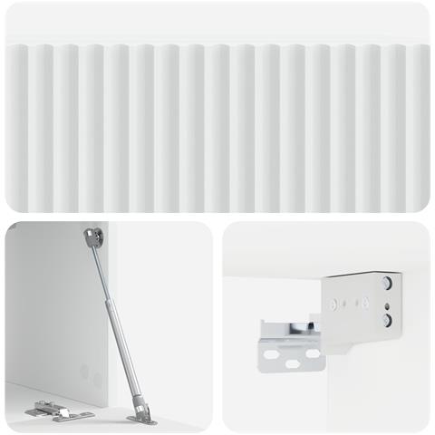 Mobile Porta TV da Muro Bianco 59,5 x 31 x 30 cm - Foto 9