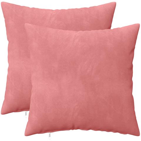 Cuscino con cuscino HEERLEN 2 pz Rosa Velluto - Foto 1