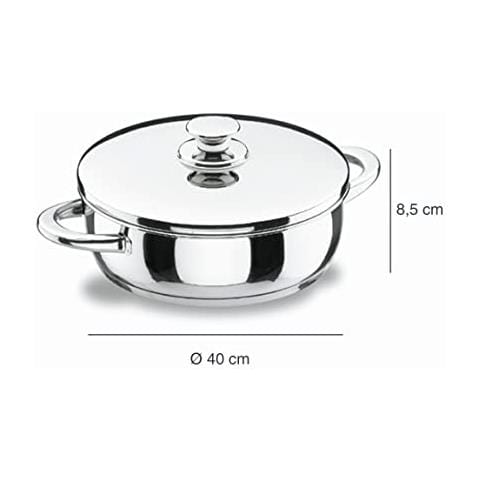 40640 - Teglia per torte Vitrocor da 40 cm in acciaio inox con coperchio - Foto 3