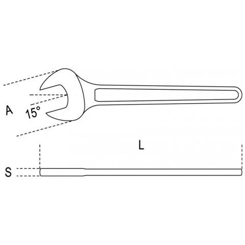Chiave a Forchetta Semplice da 36 mm - Foto 2