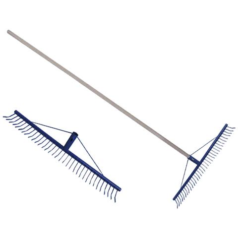 Rastrello Per Tappeto Erboso Con Manico In Legno Da Cm. 150. - Foto 1