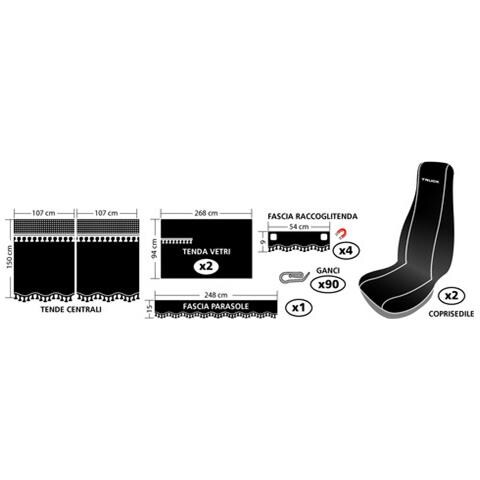 Set Interni Melissa Nero In Microfibra Per Camio - Foto 2