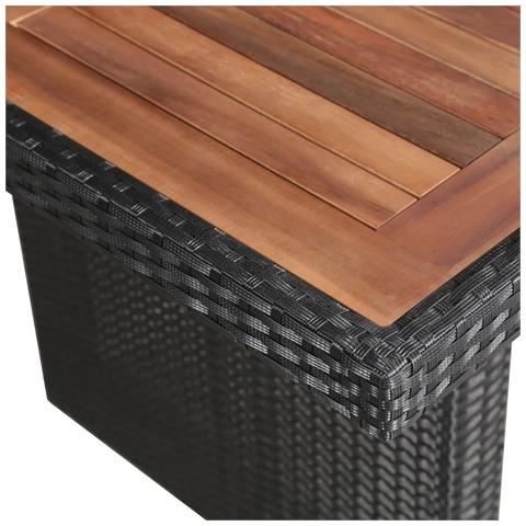 Tavolo Da Giardino In Polirattan E Legno Massello 240x90x74 Cm - Foto 4