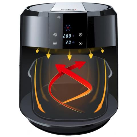 Hf 5000 Xl Hot Air Fryer 5,2 L Singolo Nero Indipendente 1800 W - Foto 3