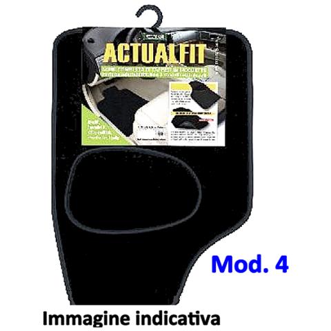 Set Completo Tappeti Per Auto In Moquette Actualfit 4 - Nero - Foto 1