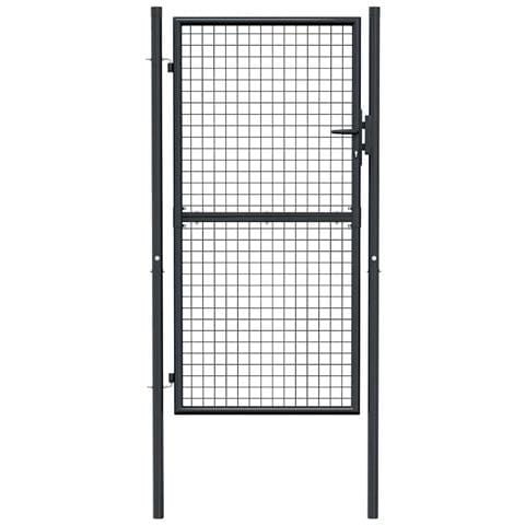 Cancello Per Giardino In Acciaio Zincato Grigio 100x225 Cm - Foto 2