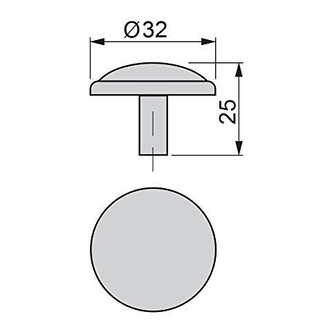 9160008 Pomolo Per Mobile, Ø32mm, Zama, Bronzato, Set Di 25 - Foto 3