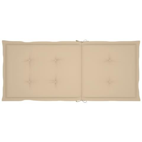 Sedie da Giardino 6 pz con Cuscini Beige in Massello di Teak - Foto 2