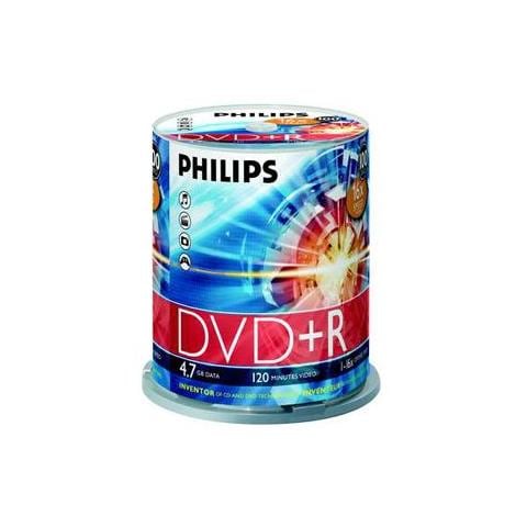 Supporto registrabile DVD Philips DR4S6B00F / 00 - DVD+R - 16x - 4,70 GB - 100 Pacco Spindle - 120mm - 2 Ora Tempo di registrazione massimo - Foto 1