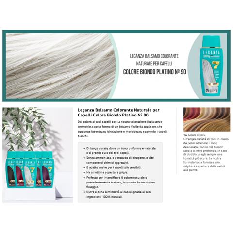Balsamo Colorante Per Capelli Colore Biondo-platino Nº 90 ""leganza"" Colorante Senza Ammoniaca |arricchito Con Oli Naturali - Foto 8