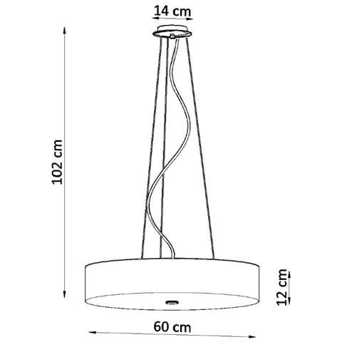 Lampadario Skala 60 Bianco Sl. 0799 - Minimalista Lampadario Bianco 102x60x60 Cm - Foto 7