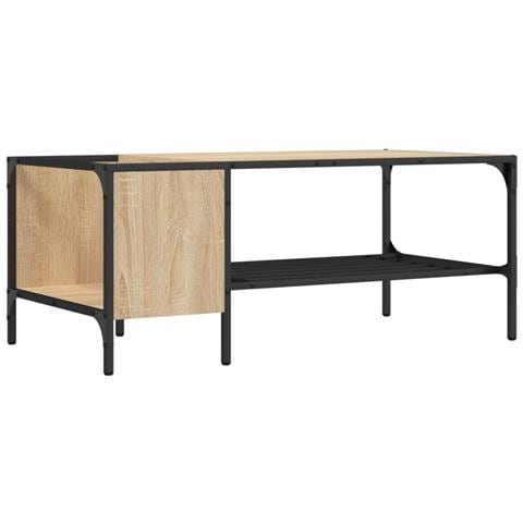 Tavolino Salotto Ripiano Rovere Sonoma 100x51x40cm Multistrato - Foto 2