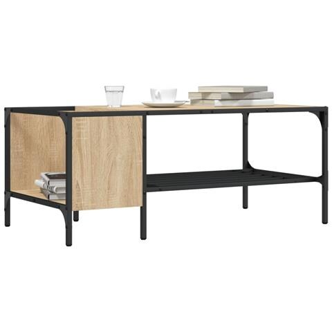 Tavolino Salotto Ripiano Rovere Sonoma 100x51x40cm Multistrato - Foto 1