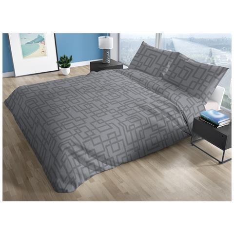 Tata Home Copriletto Matrimoniale Trapuntino Primaverile Estivo Quilt Trapuntato Mezza Stagione Leggero Fantasia Moderna Geometrica Mod. Islanda Colore Azzurro